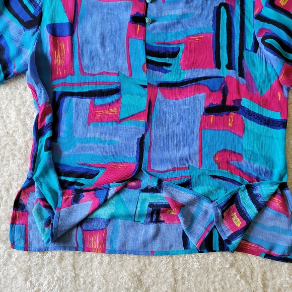 CM Shapes Retro plus size Blouse with shoulder pads size size 2x/3x - Picture 11 of 14